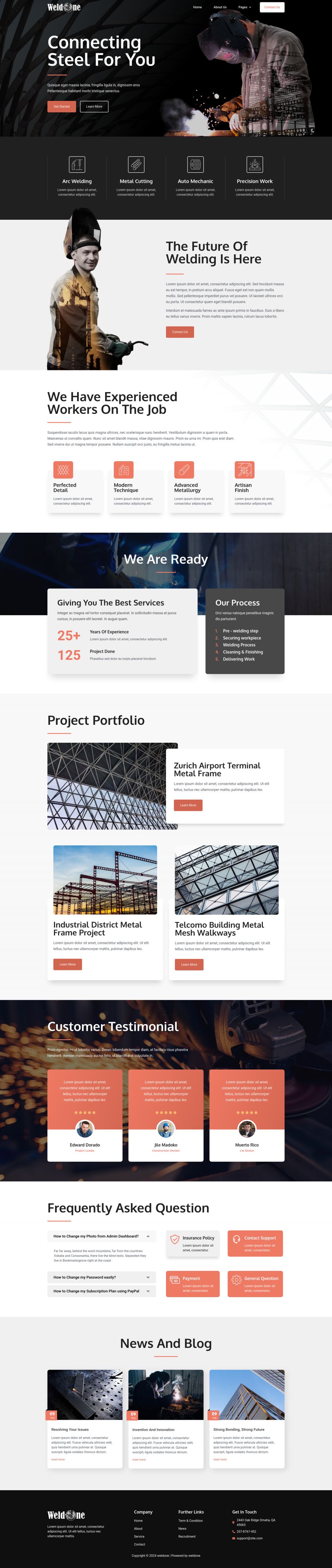 WordPress template ThemeForest Weldone