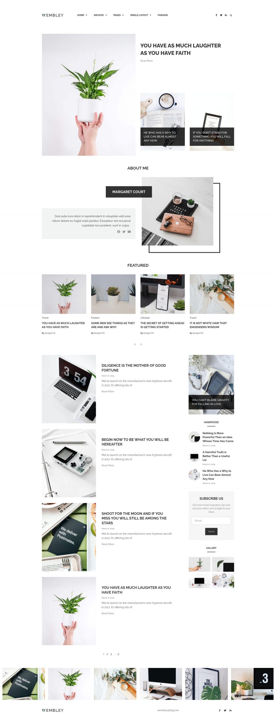 WordPress template ThemeForest Wembley