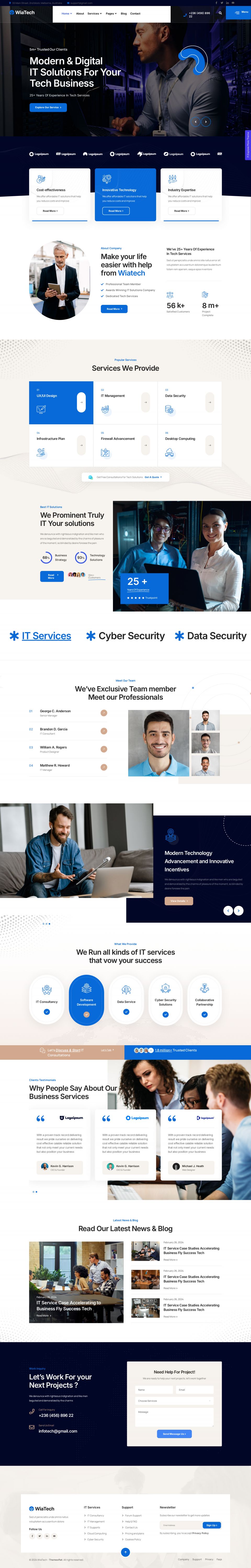 WordPress template ThemeForest WiaTech