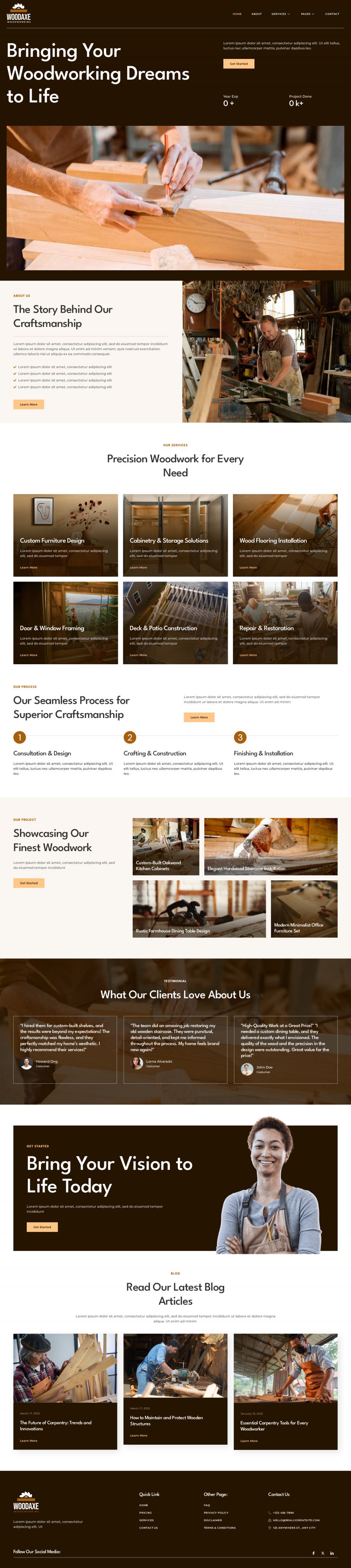 WordPress template ThemeForest Woodaxe