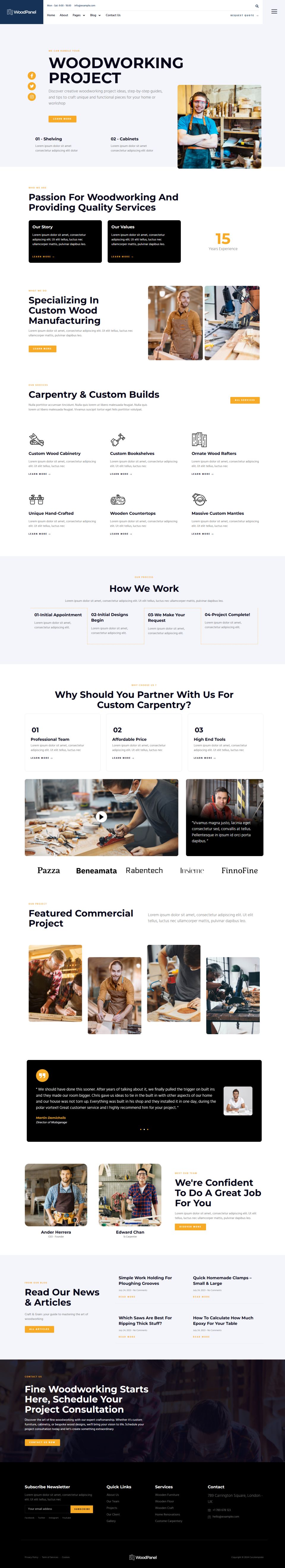 WordPress template ThemeForest Woodpanel