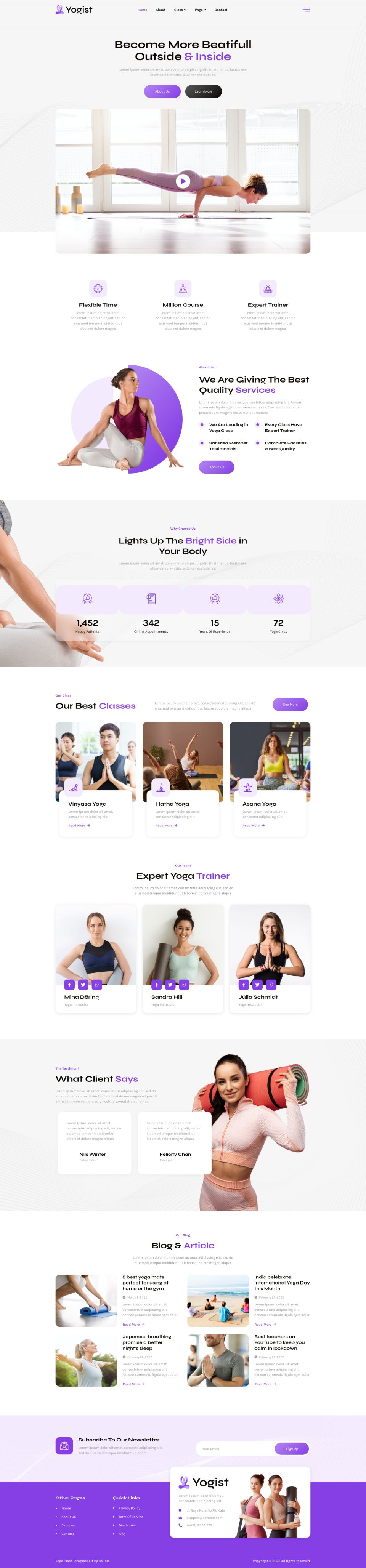 WordPress template ThemeForest Yogist
