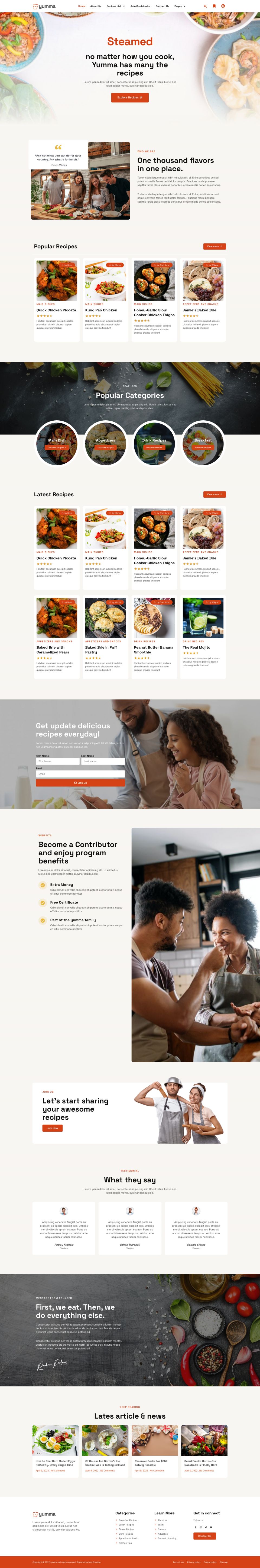 WordPress template ThemeForest Yumma