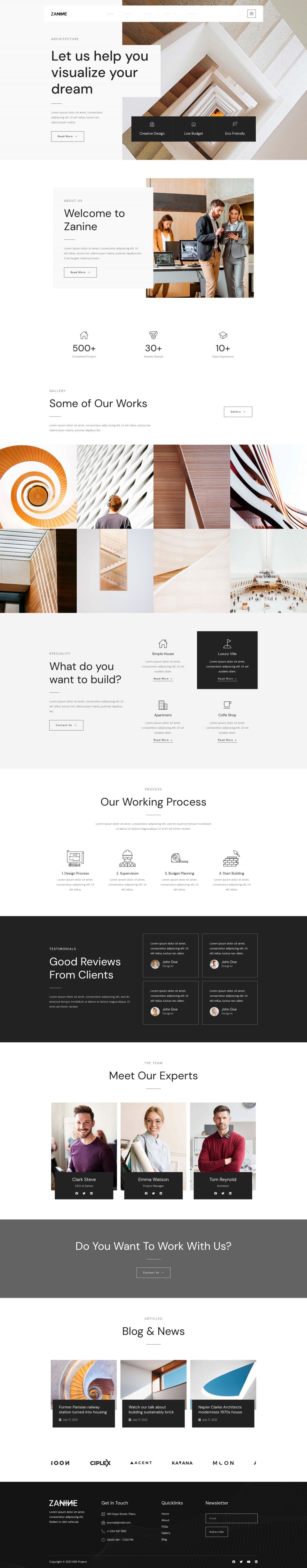 WordPress template ThemeForest Zanine