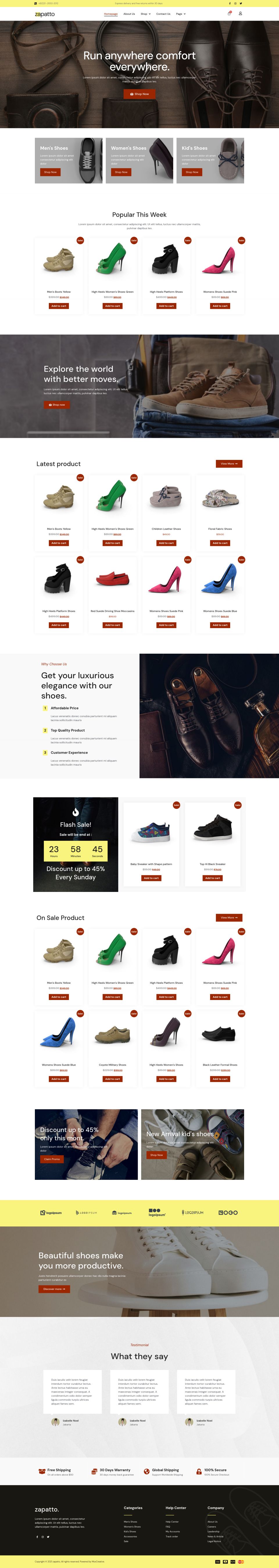 WordPress template ThemeForest Zapatto