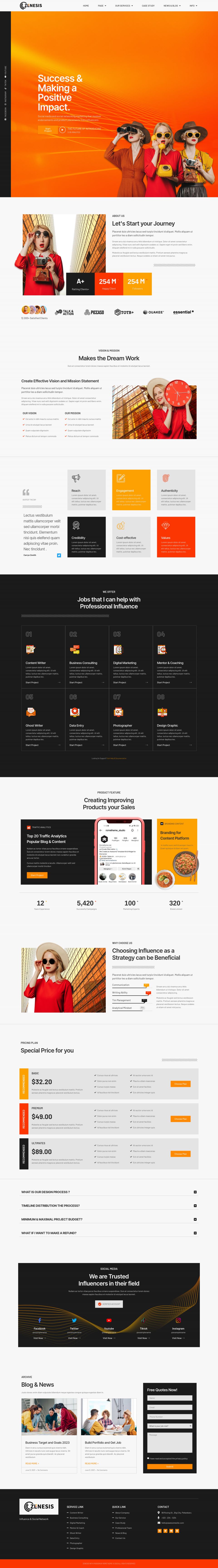 WordPress template ThemeForest Zenesis