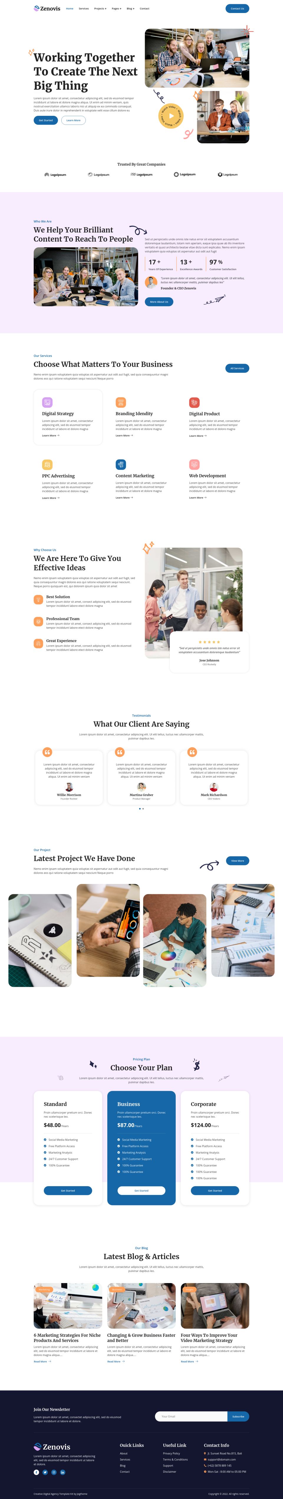 WordPress template ThemeForest Zenovis