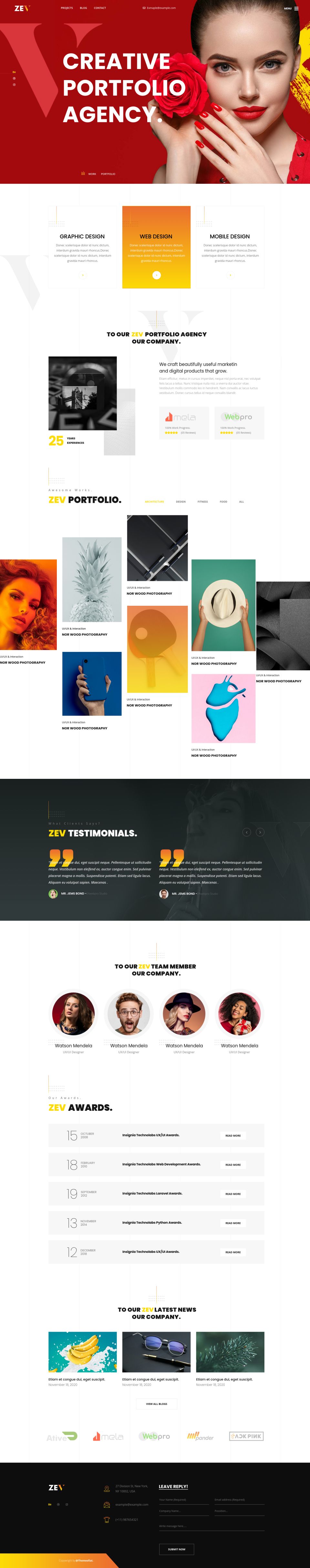 WordPress template ThemeForest Zev