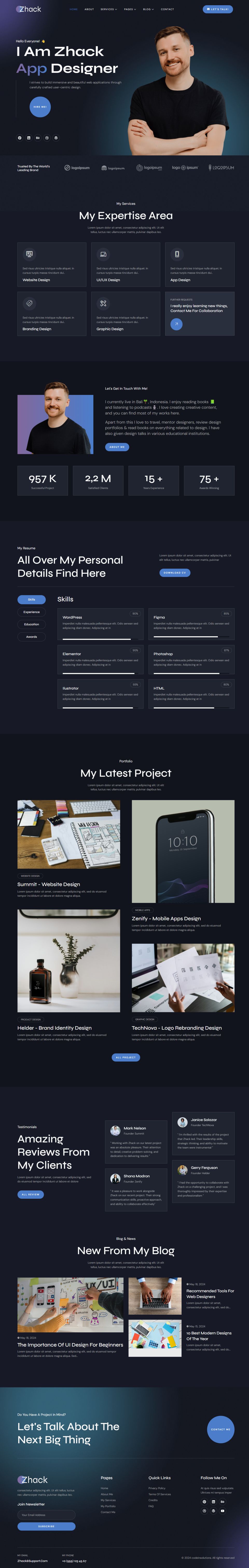 WordPress template ThemeForest Zhack