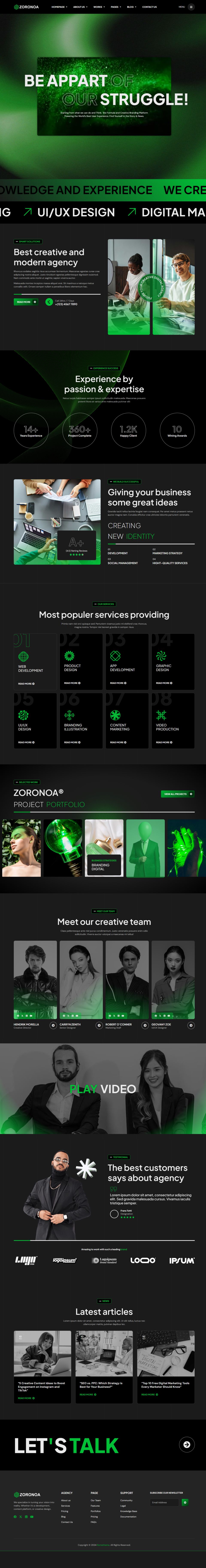 WordPress template ThemeForest Zoronoa