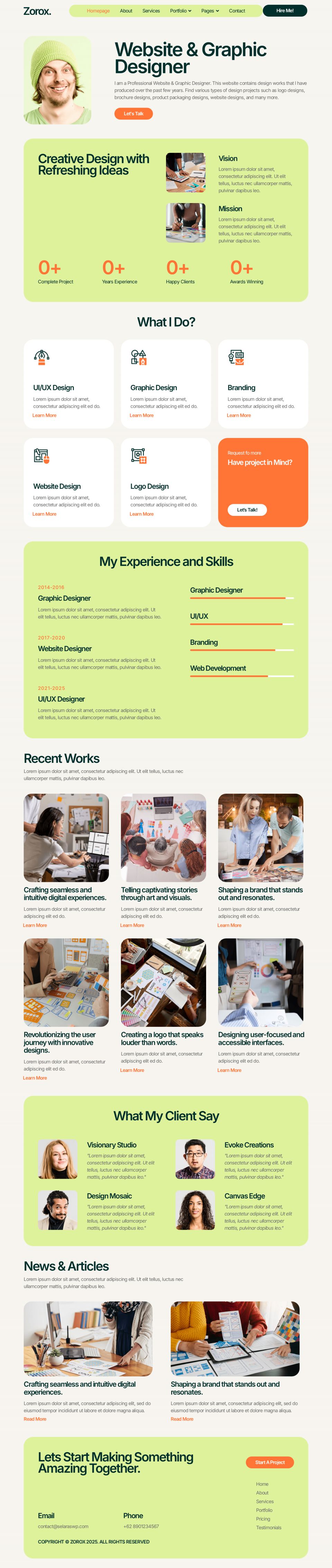 WordPress template ThemeForest Zorox