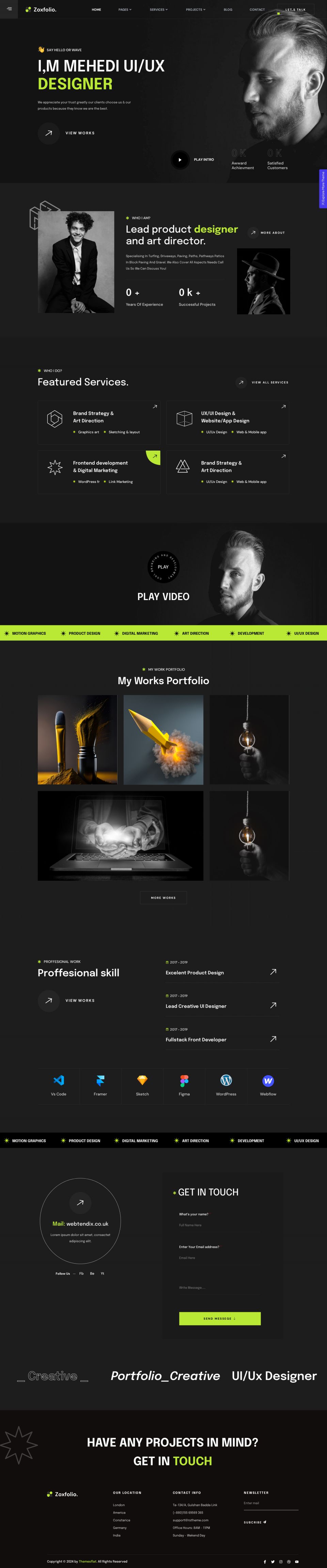 WordPress template ThemeForest Zoxfolio