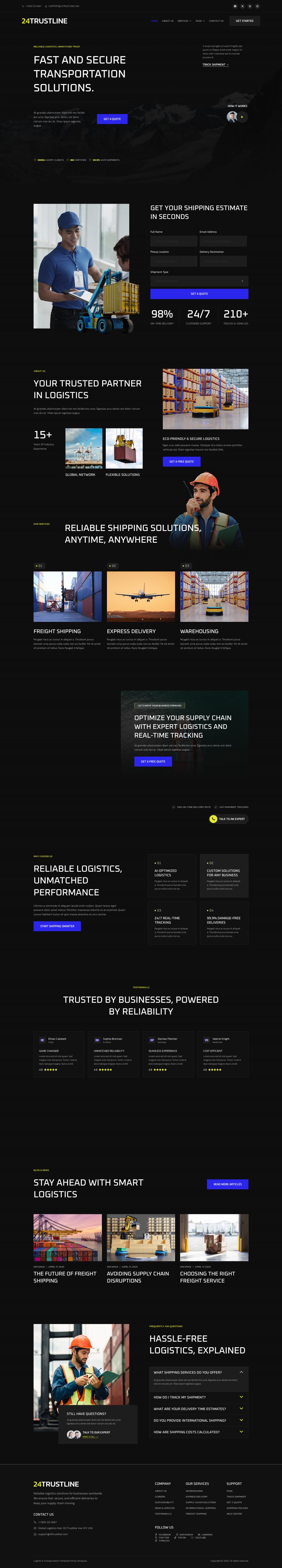 Template ThemeForest 24TrustLine WordPress template ThemeForest 24TrustLine