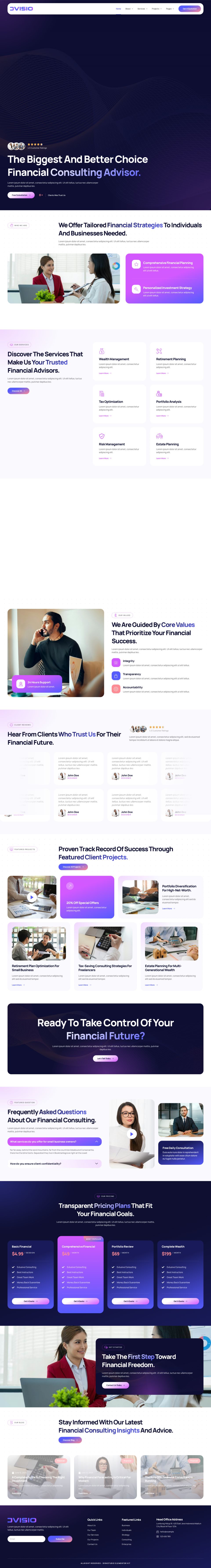 WordPress template ThemeForest Advisio