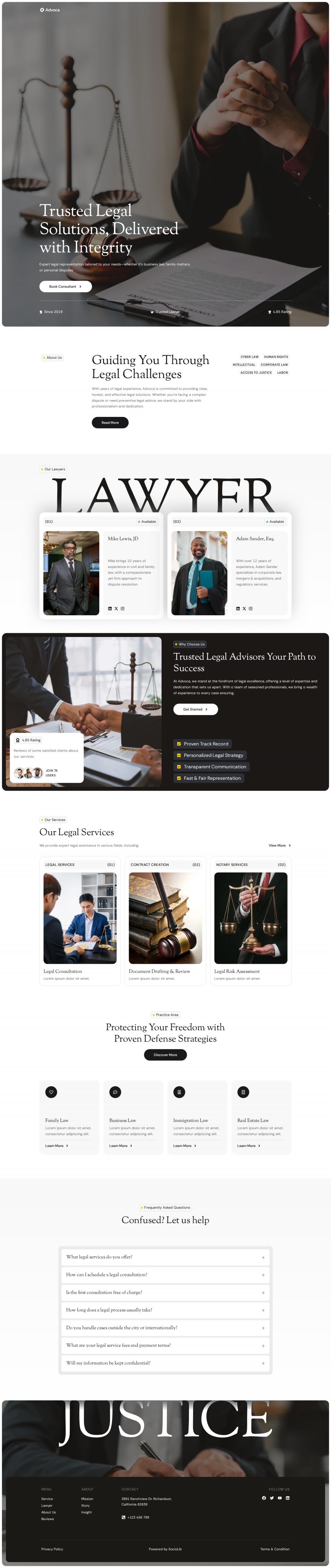 WordPress template ThemeForest Advoca