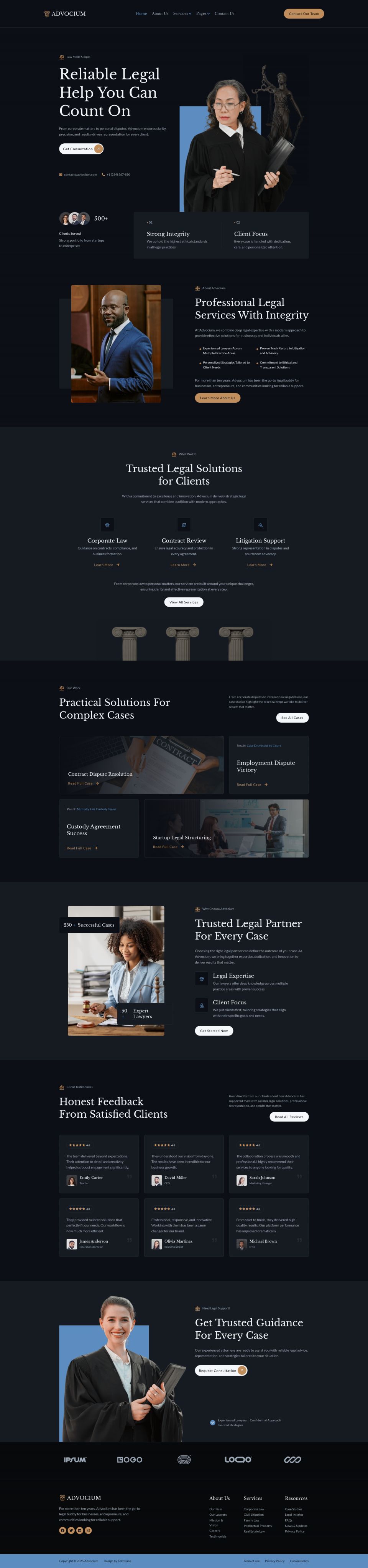 WordPress template ThemeForest Advocium