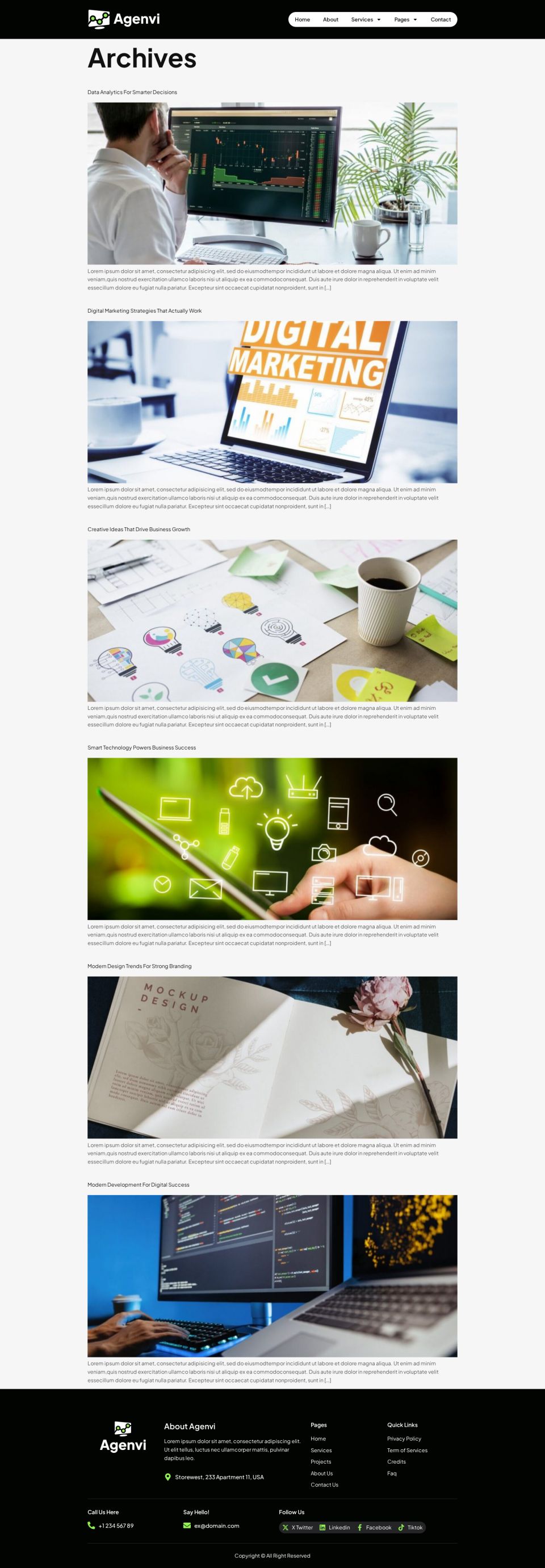 Template ThemeForest Agenvi WordPress template ThemeForest Agenvi