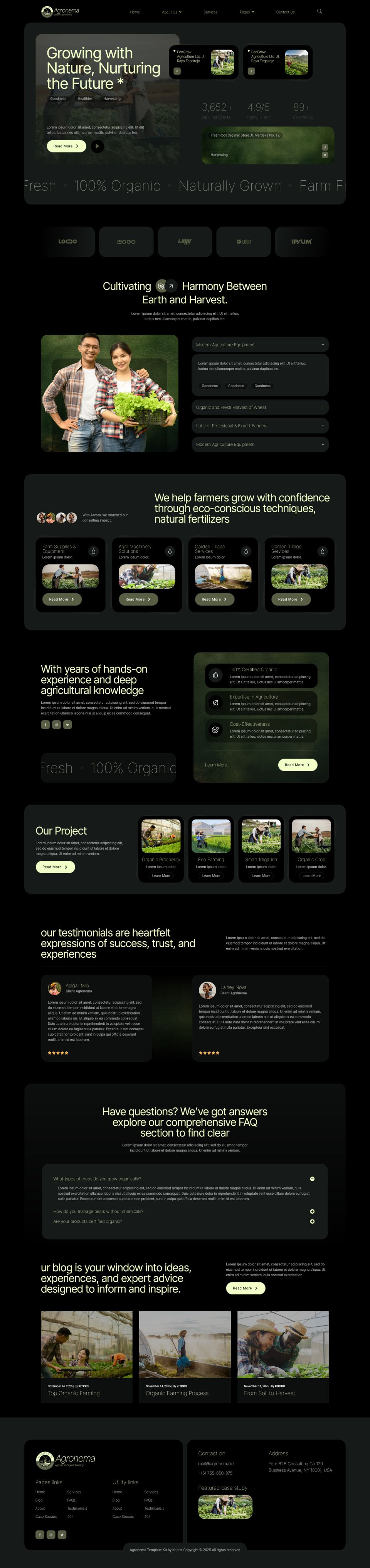 Template ThemeForest Agronema WordPress template ThemeForest Agronema