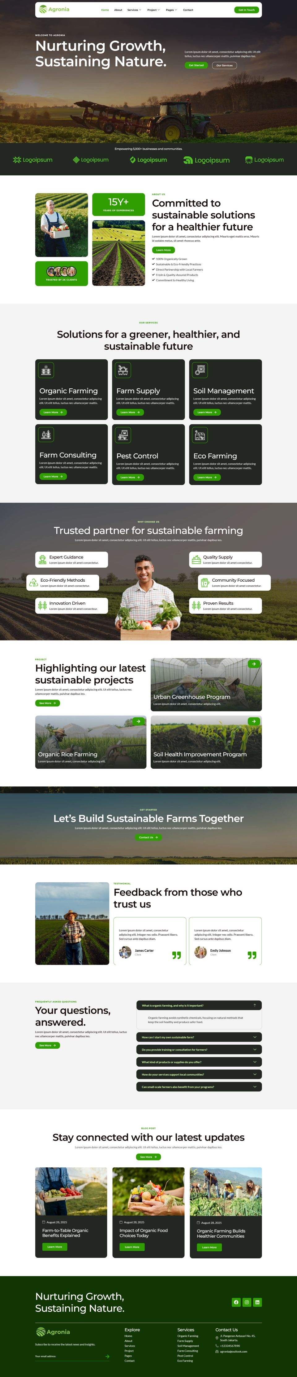 WordPress template ThemeForest Agronia