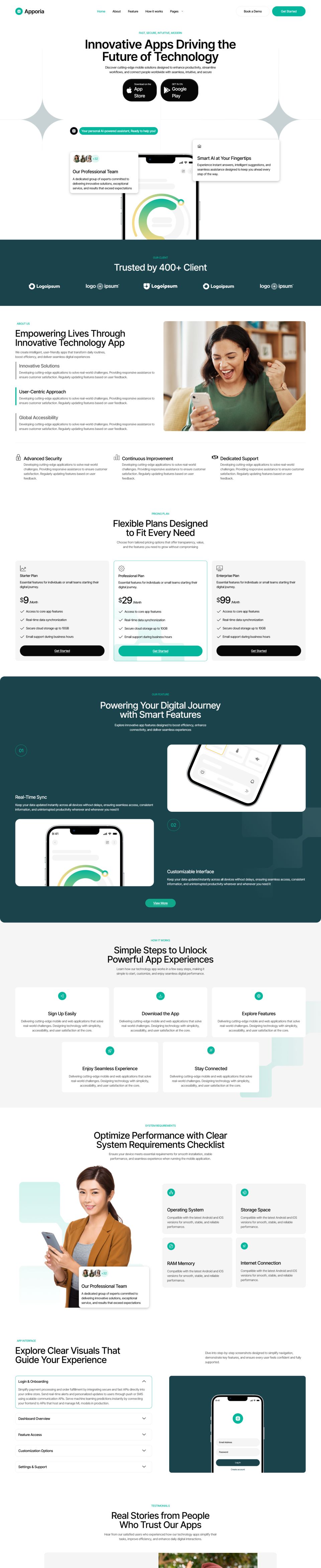 WordPress template ThemeForest Apporia