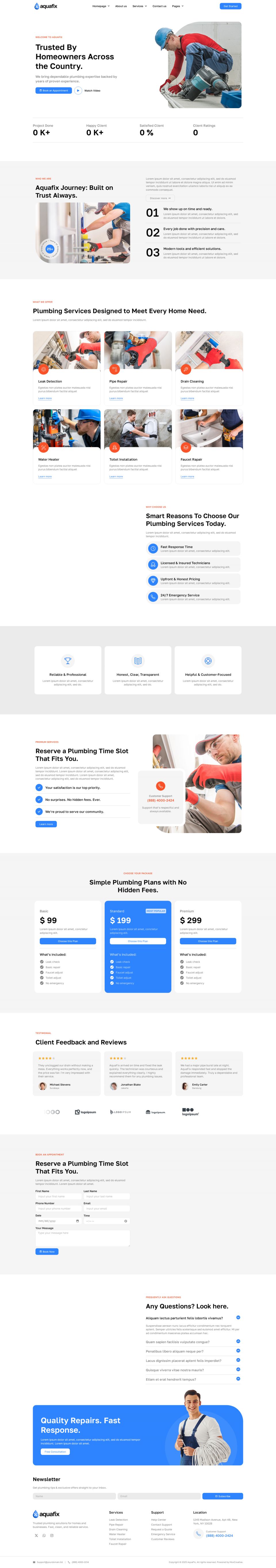 WordPress template ThemeForest Aquafix