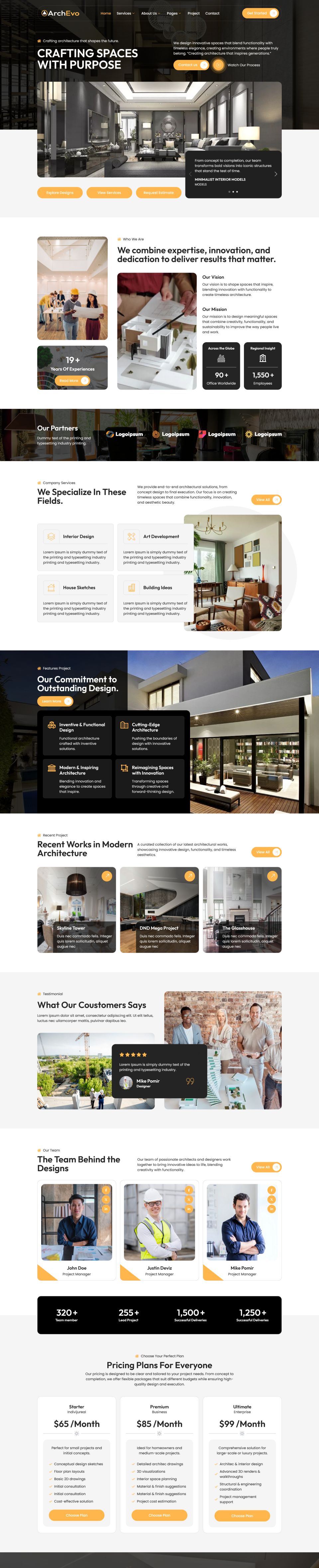 WordPress template ThemeForest ArchEvo
