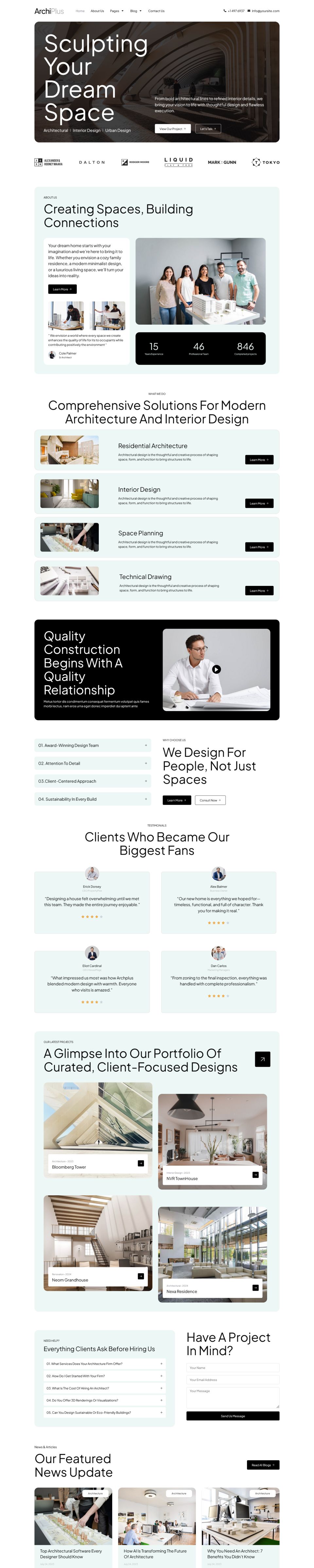 WordPress template ThemeForest Archiplus