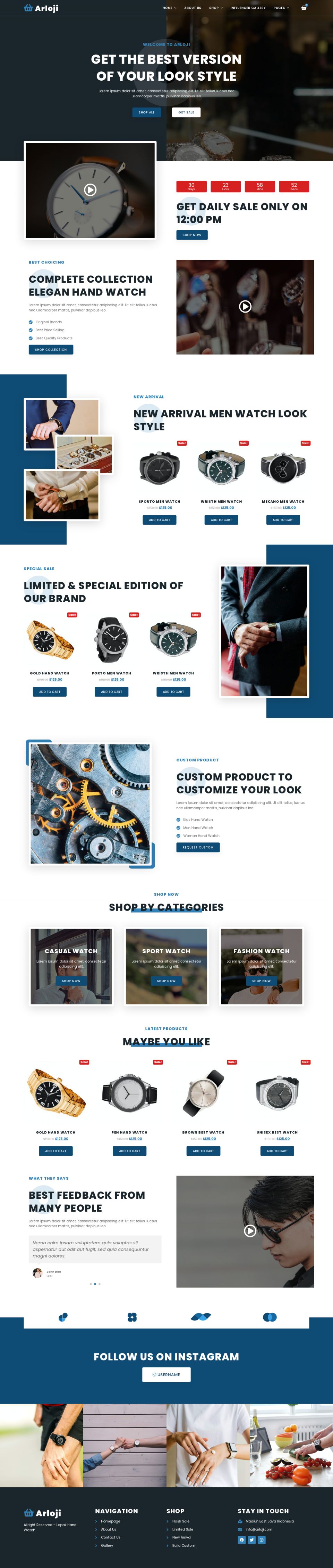 WordPress template ThemeForest Arloji