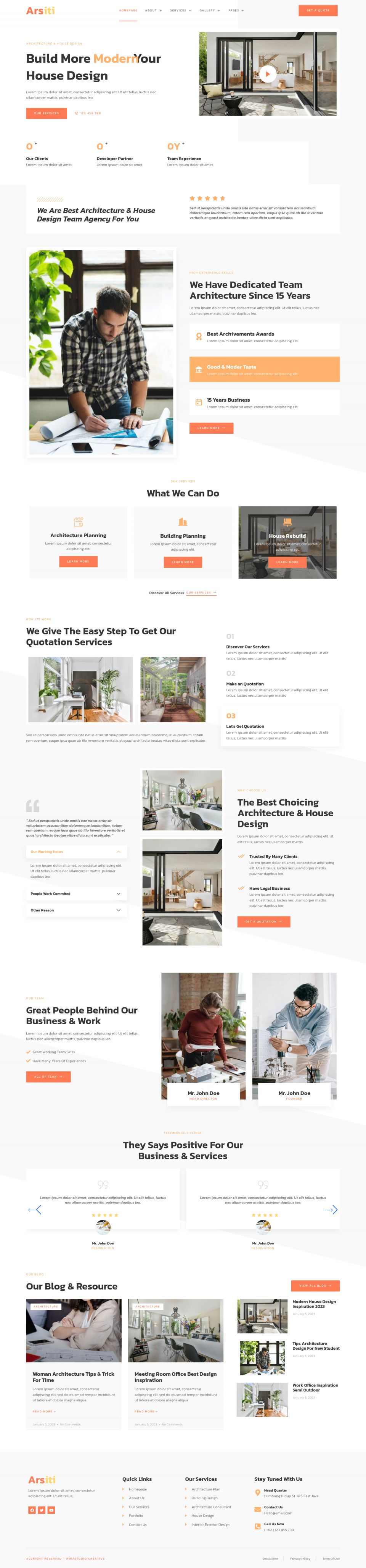 WordPress template ThemeForest Arsiti