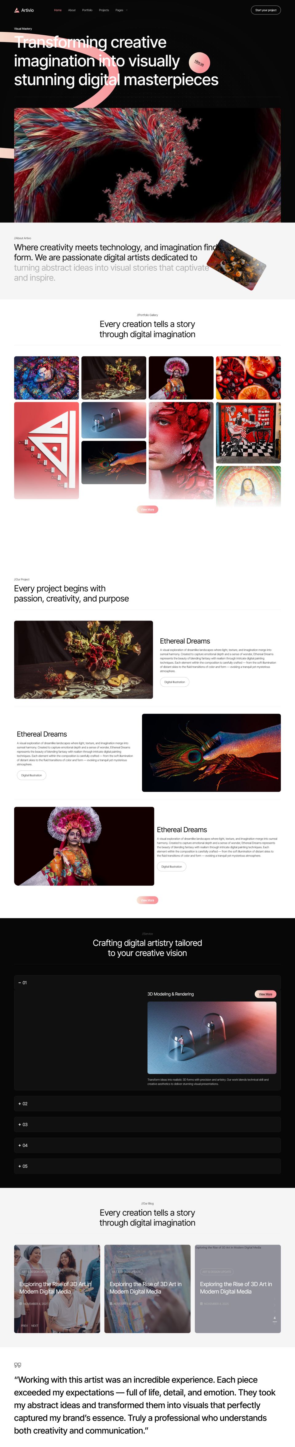 WordPress template ThemeForest Artivio