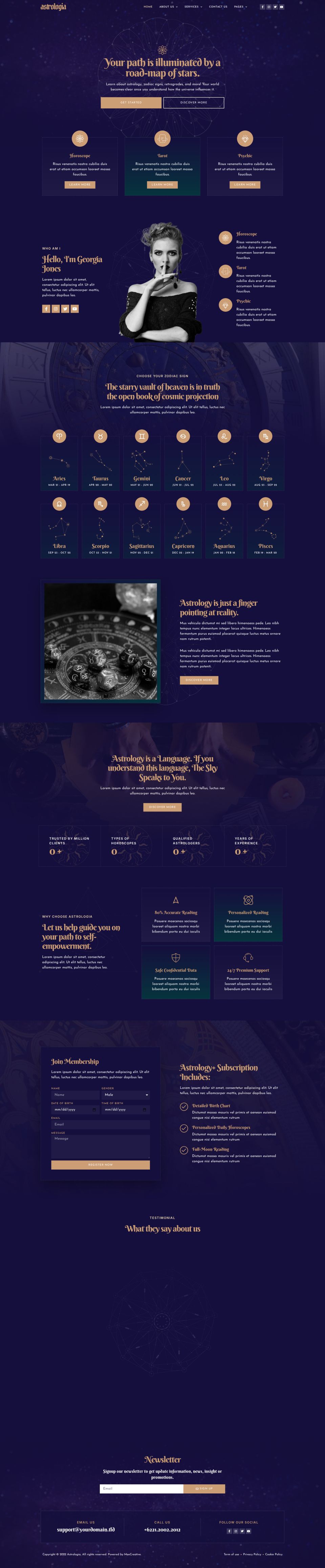 WordPress template ThemeForest Astrologia
