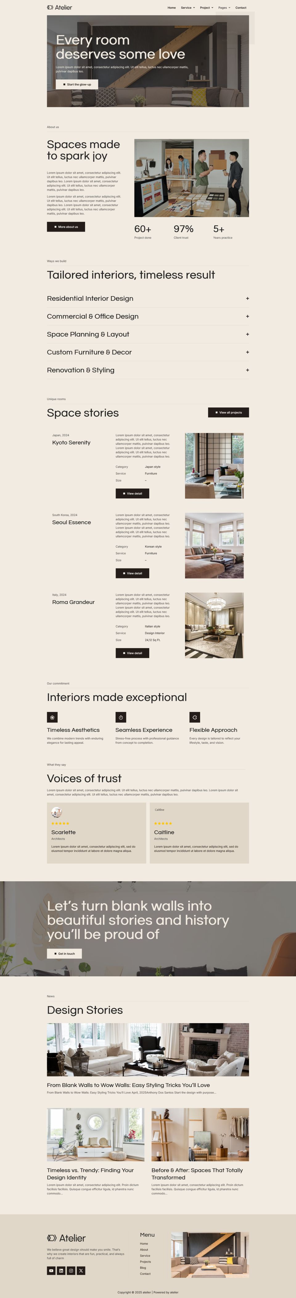 WordPress template ThemeForest Atelier