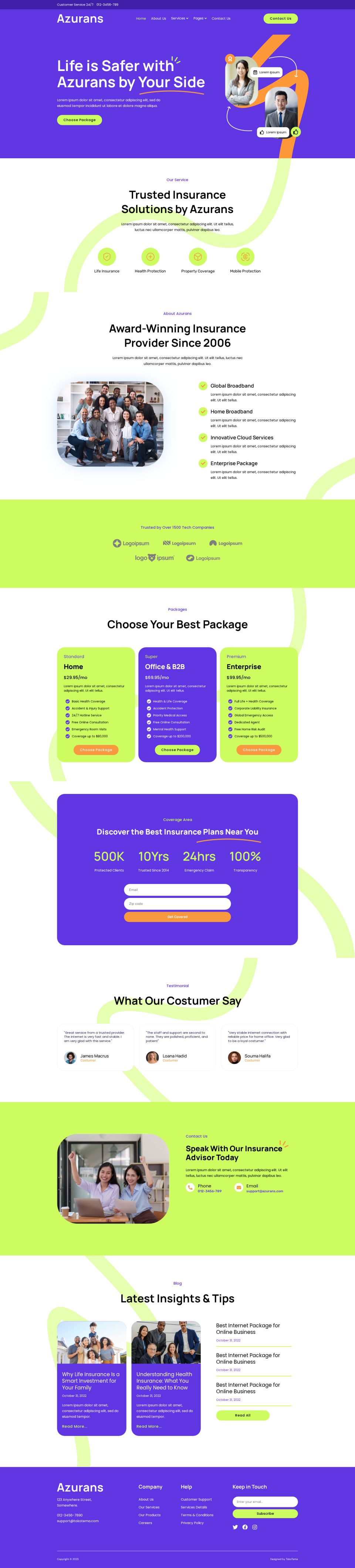 WordPress template ThemeForest Azurans