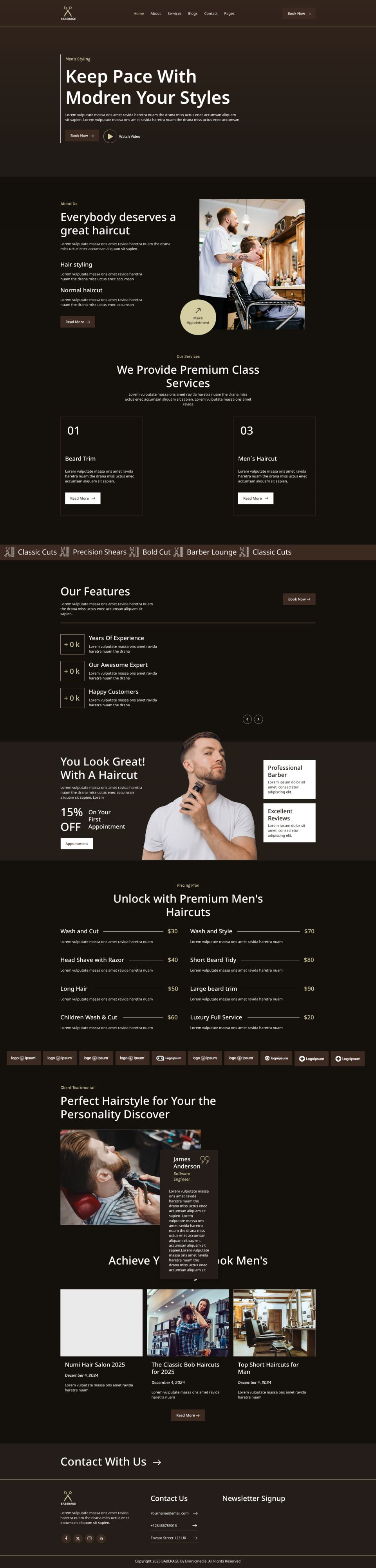 WordPress template ThemeForest Baberage