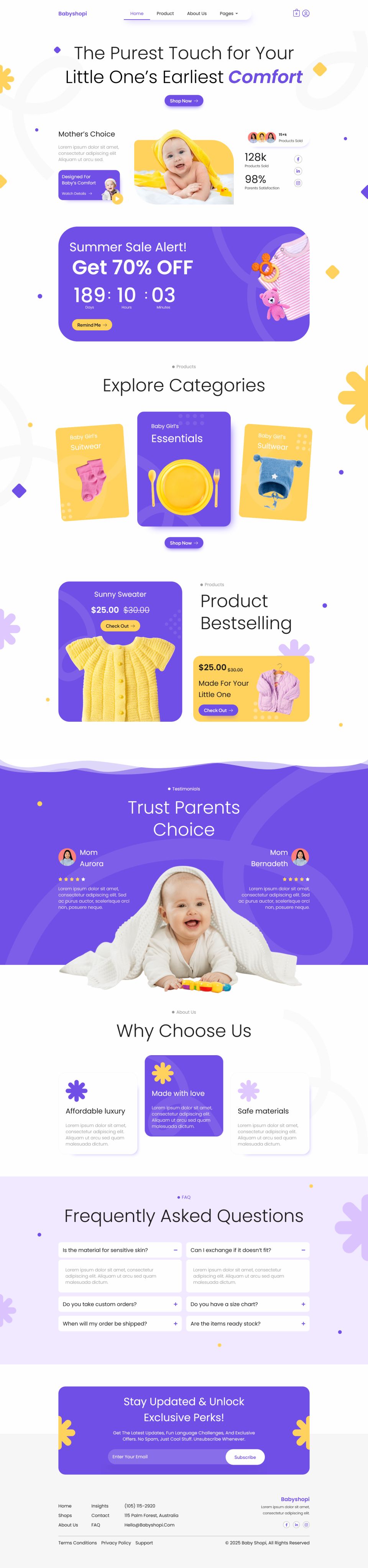 WordPress template ThemeForest Babyshopi