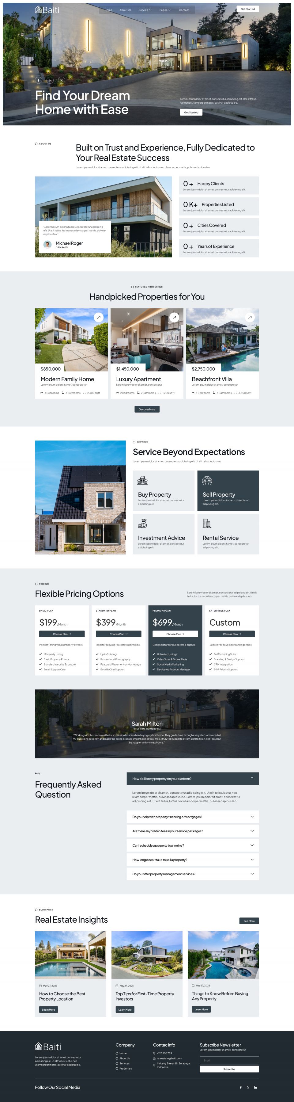 WordPress template ThemeForest Baiti