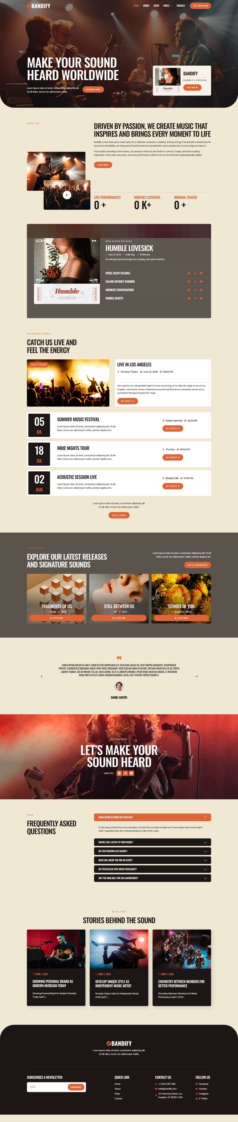 Template ThemeForest Bandify WordPress template ThemeForest Bandify