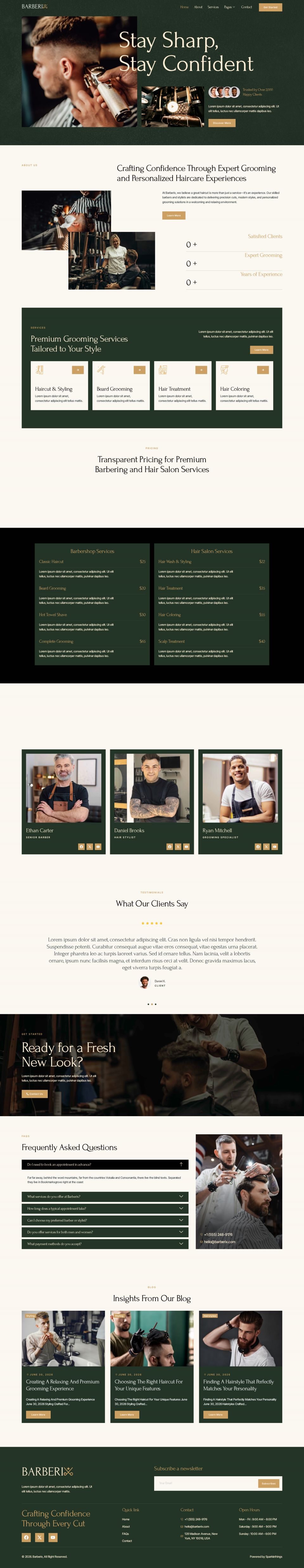 Template ThemeForest Barberix WordPress template ThemeForest Barberix