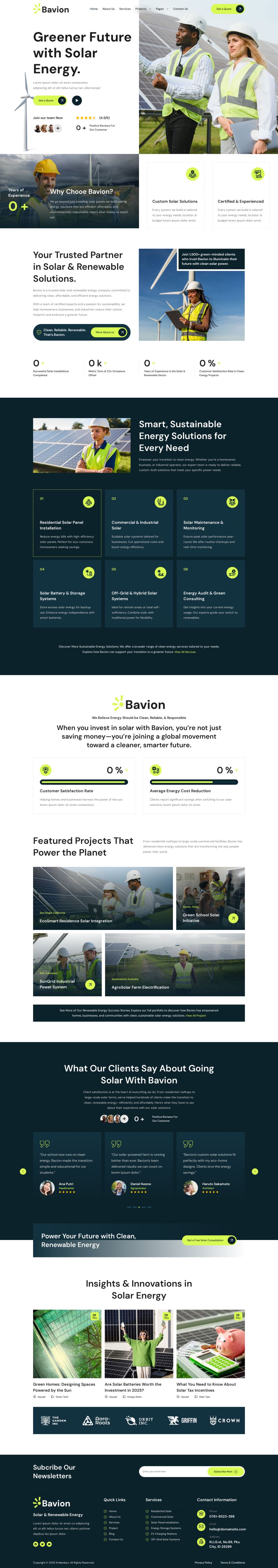 WordPress template ThemeForest Bavion