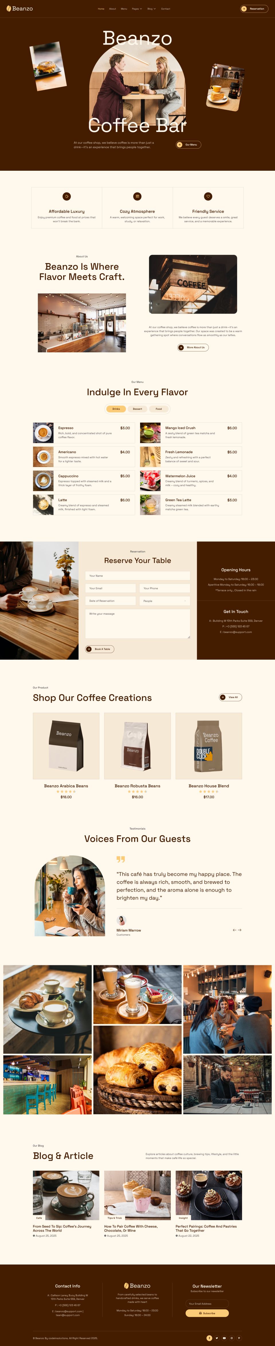 WordPress template ThemeForest Beanzo