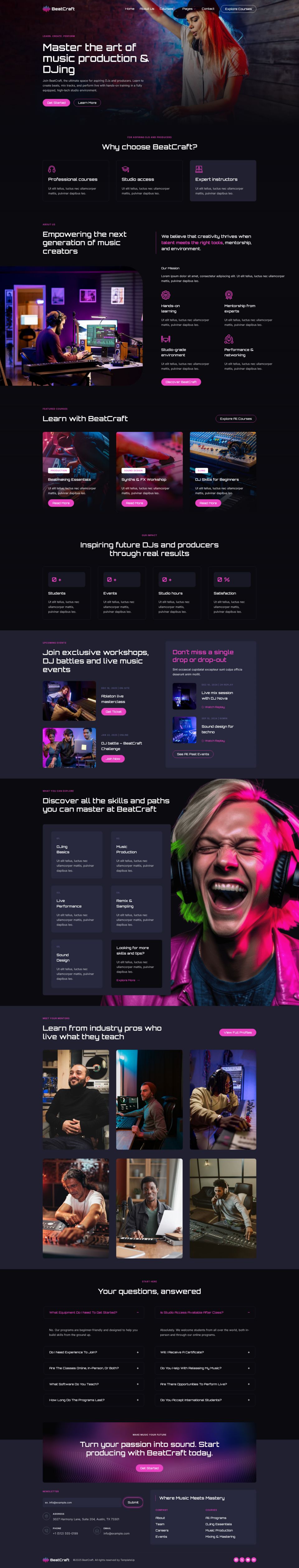 WordPress template ThemeForest Beatcraft