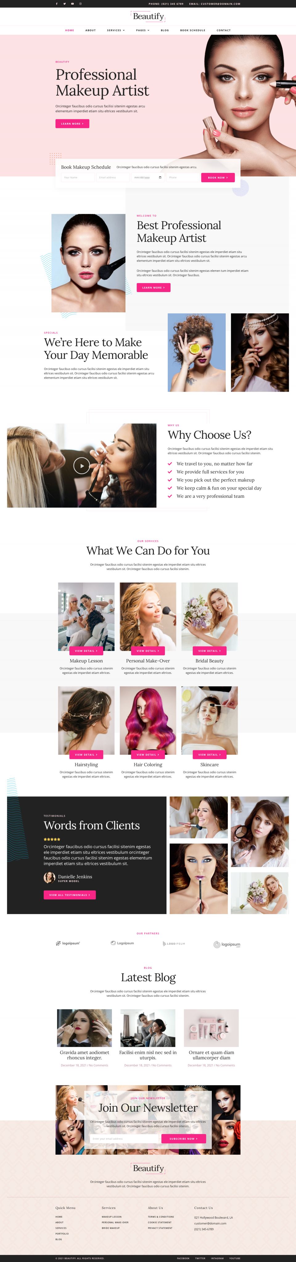 WordPress template ThemeForest Beautify