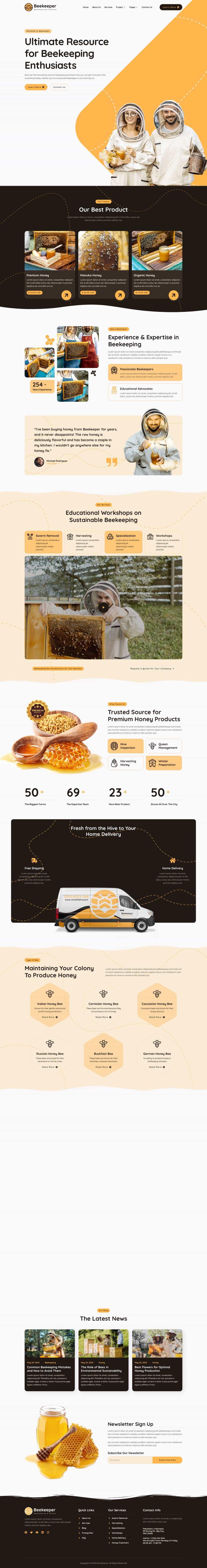 WordPress template ThemeForest Beekeeper