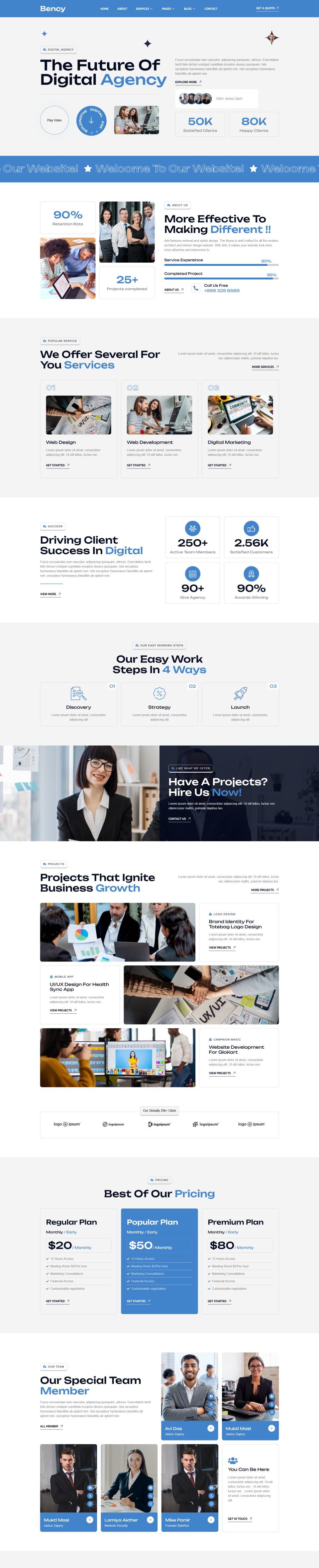 WordPress template ThemeForest Bency