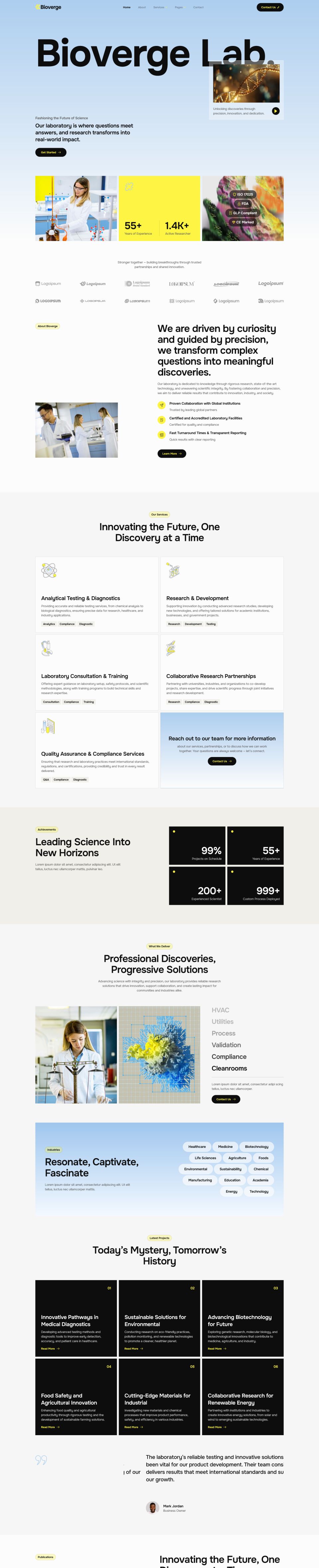 WordPress template ThemeForest Bioverge