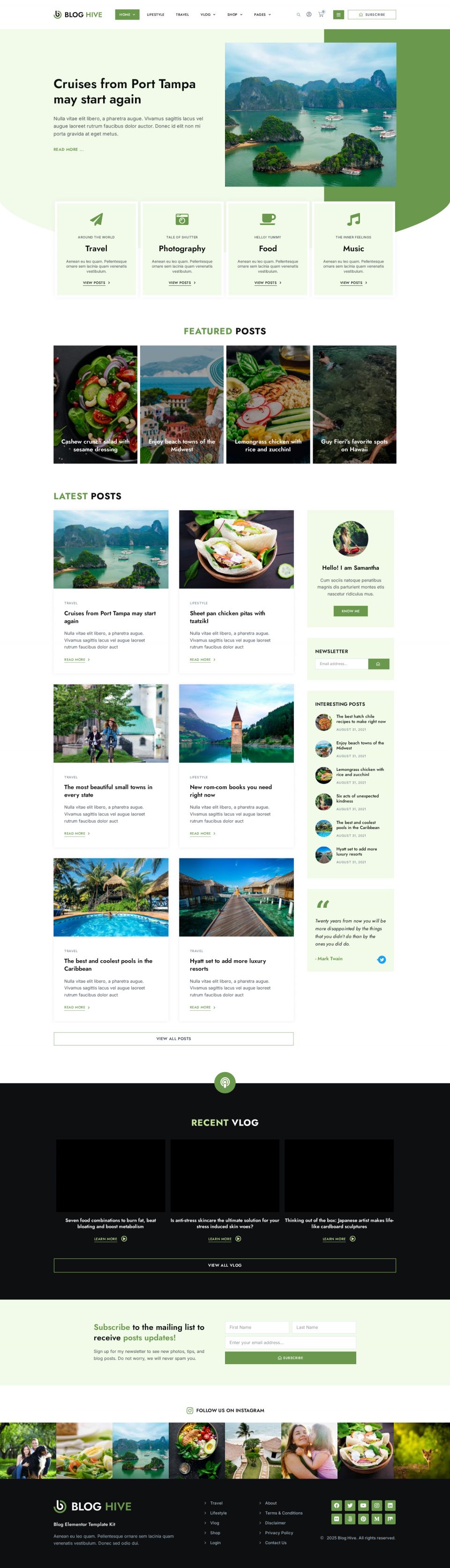 WordPress template ThemeForest Blog Hive