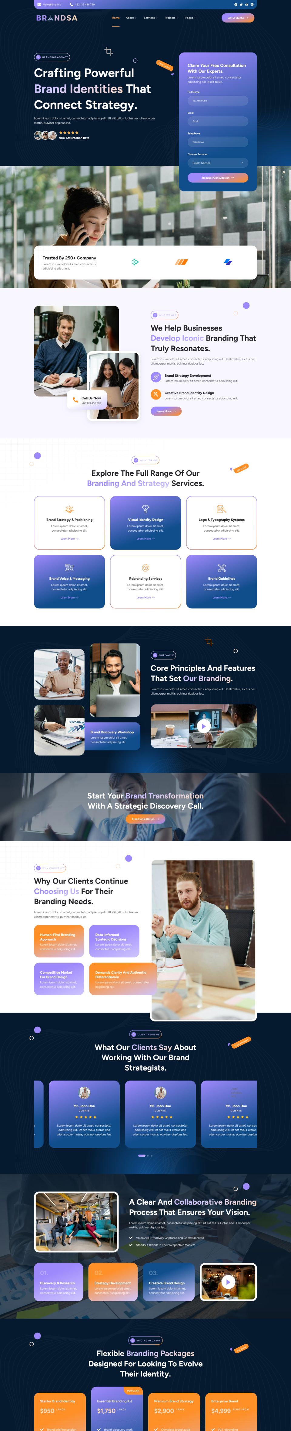 WordPress template ThemeForest Brandsa
