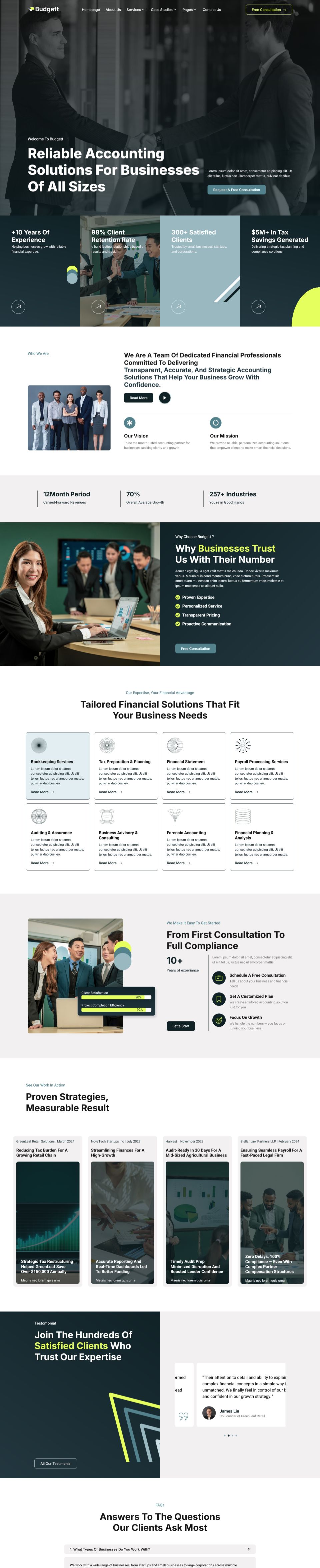WordPress template ThemeForest Budgett