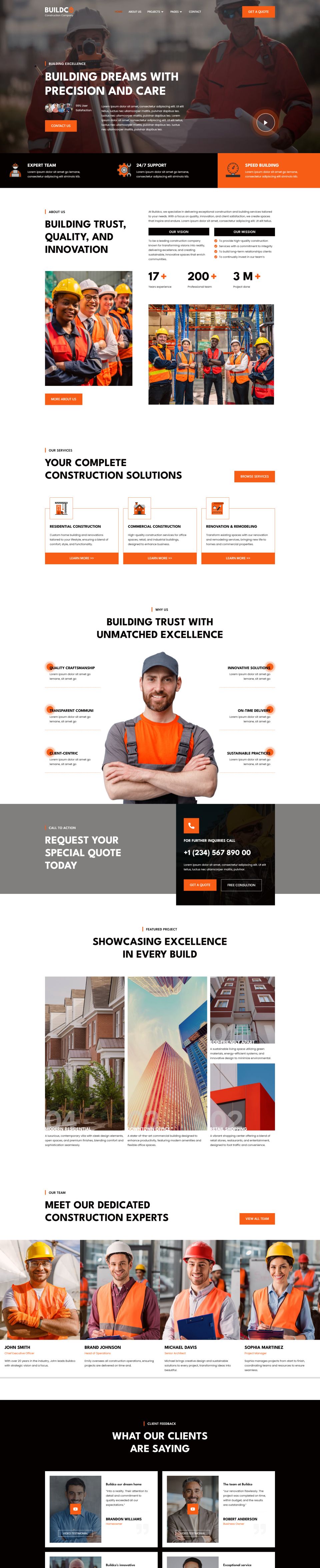 WordPress template ThemeForest Buildco