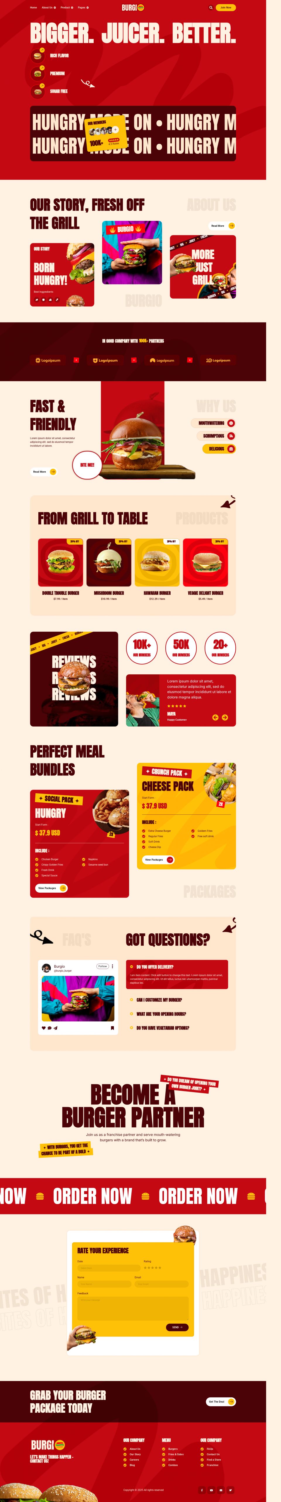 WordPress template ThemeForest Burgio